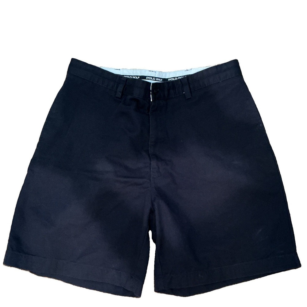 Ralph Lauren Men's Golf Classic Fit Polo Navy Blue Shorts Size 35 Flat Front